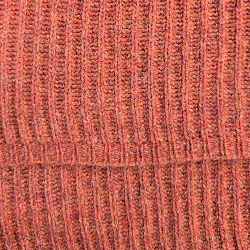 Cozy V-Neck Ribbed Sweater - Rust - Picture 6 of 8